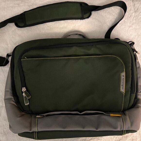 Kensington Olive Laptop Briefcase Business Casual Shoulder Messenger Bag